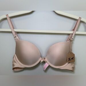 Victoria’s Secret Nude Push-Up Bra Smooth T-Shirt Bra Beige Petite Natural 34A